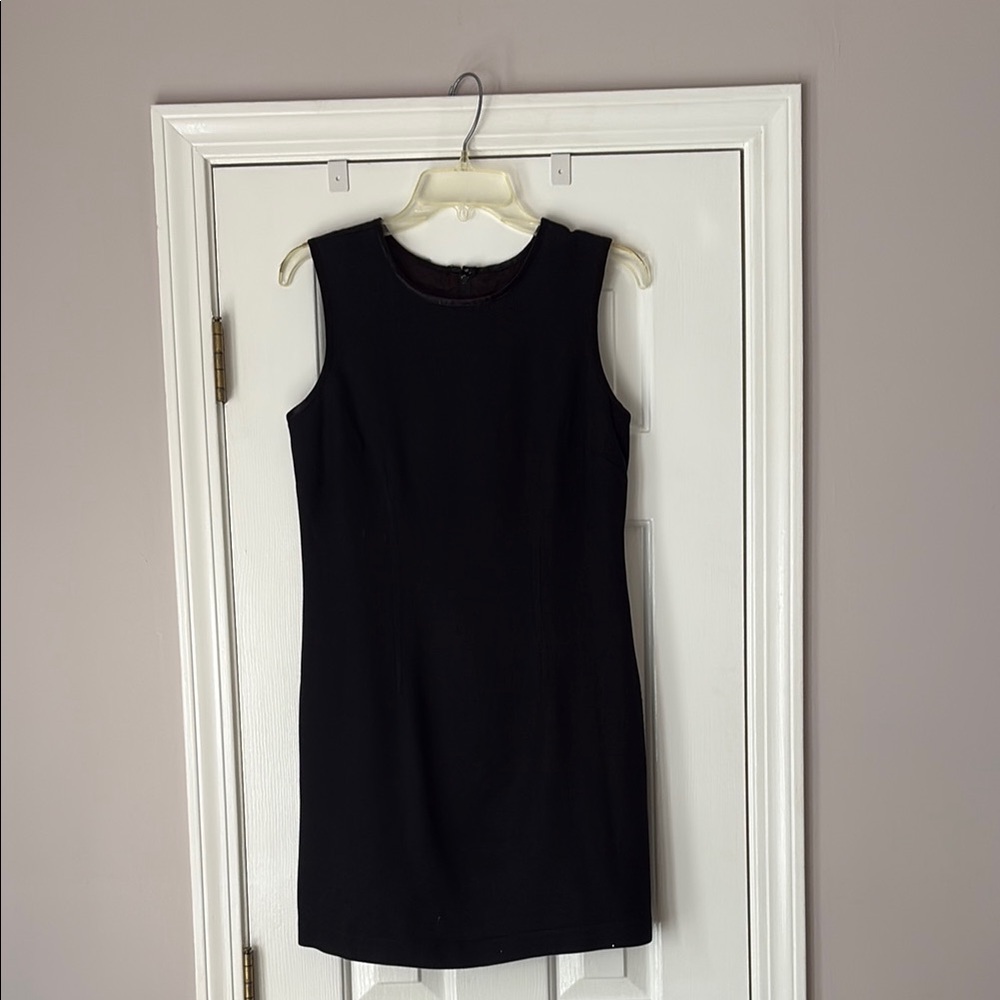 Vintage black linen mini dress